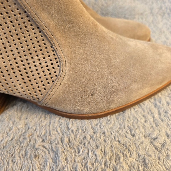 Johnston & Murphy Womens‎ Suede Perforated Ankle Boots Double Zip Booties 9M NEW - Picture 6 of 8